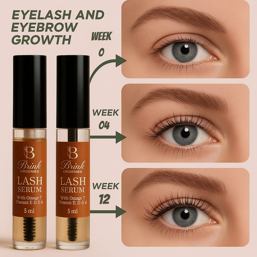 Brink Organics – Eye Lash Grow Serum with Omega 7 & Vitamin E (5ml)